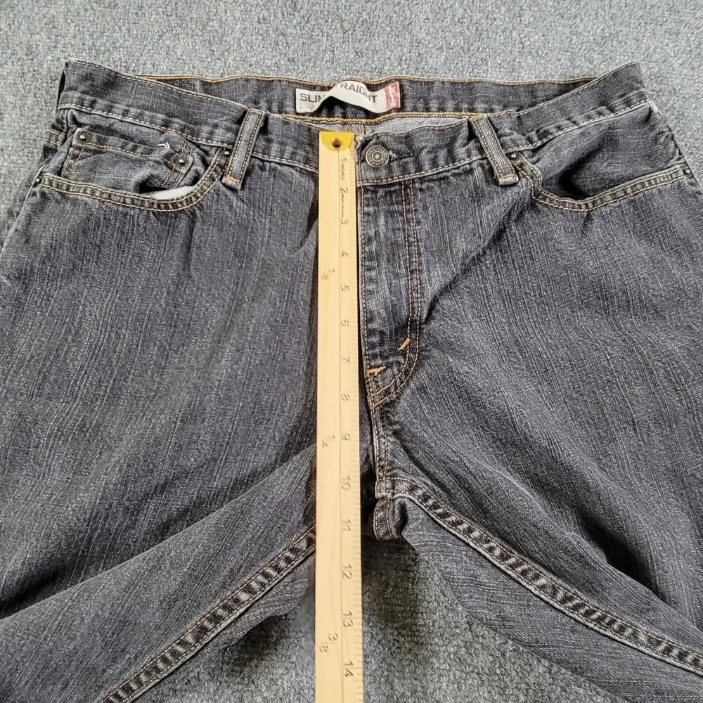 Levis 514 Jeans Men's (36x30 Label)‎ Straight Leg Slim Black Cowboy Rodeo